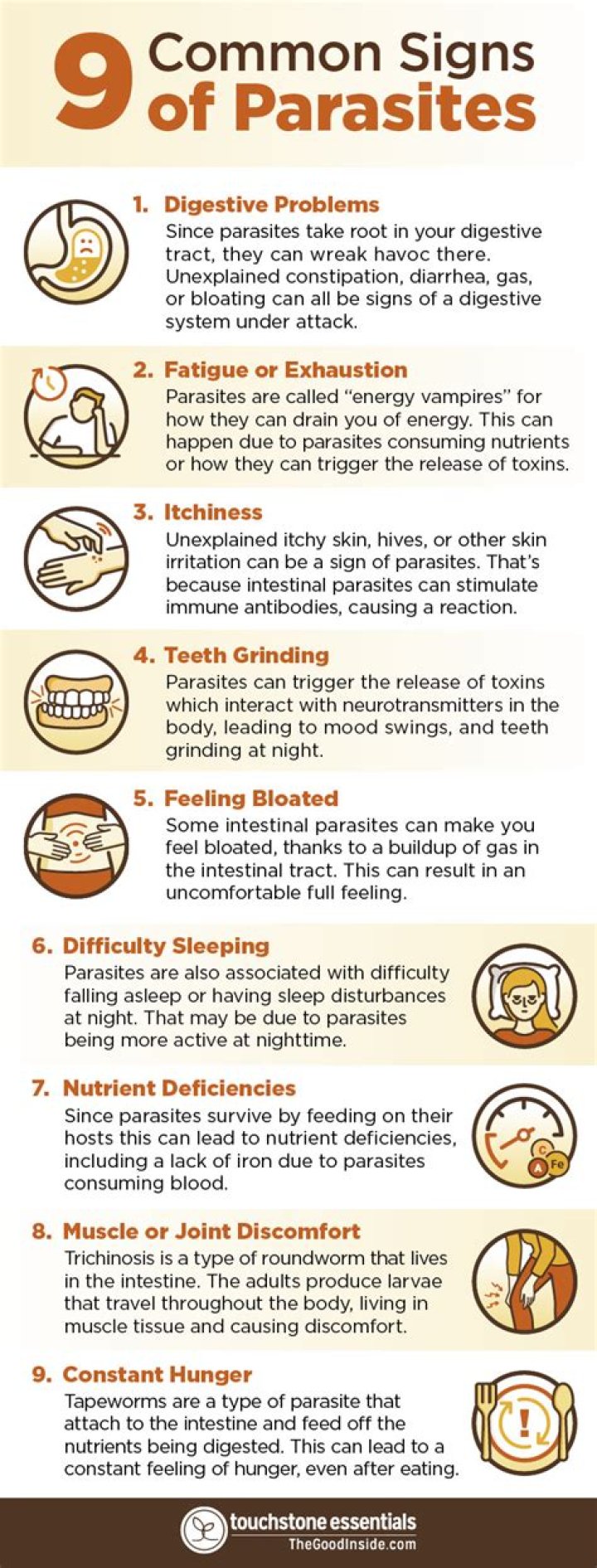Can parasites cause neurological symptoms?
