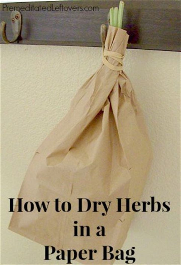 Can you dry herbs in a brown bag?