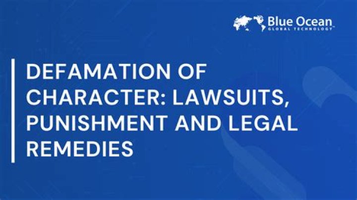 How do I sue for defamation of character?