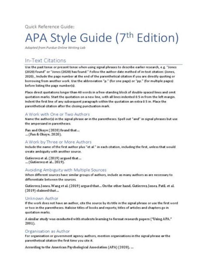 How do you cite a report in APA 7th edition?