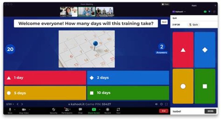 How do you host a zoom on kahoot?