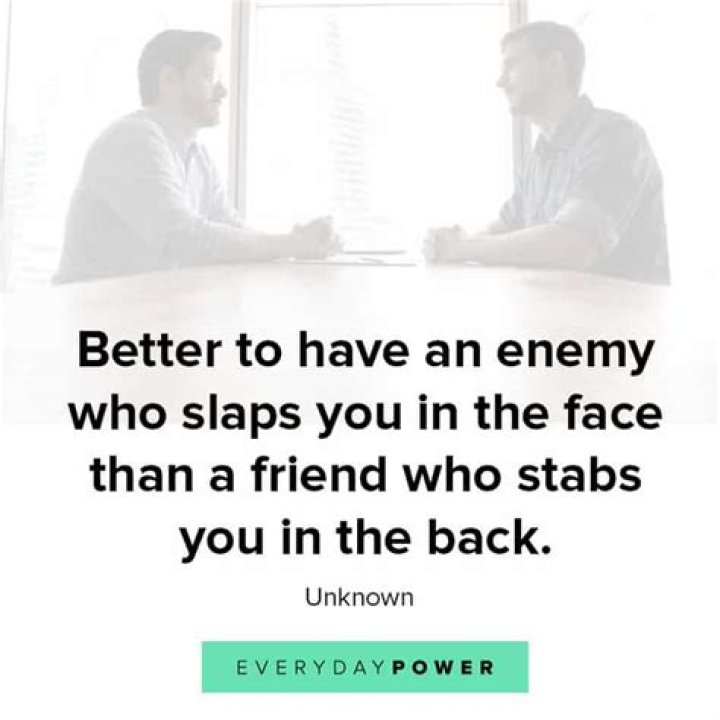 How do you know if someone is backstabbing you?
