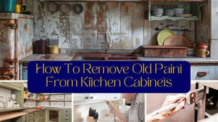 How do you remove old paint from kitchen cabinets?
