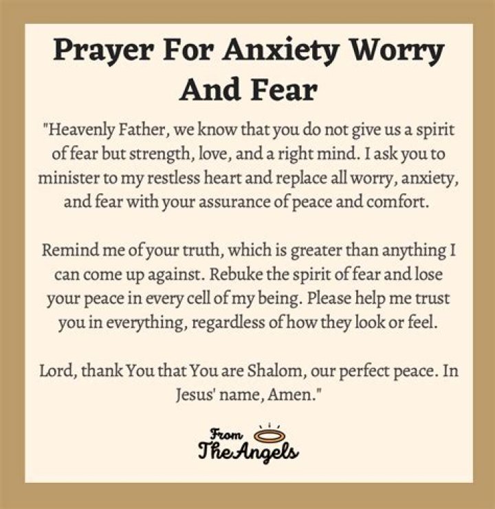 How prayer helps with anxiety?