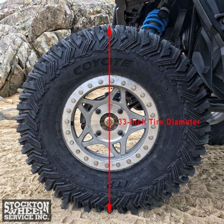 How wide is a 33 inch tire?