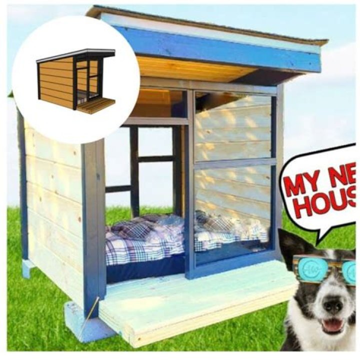 What do you line a dog house with?