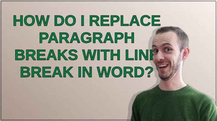 What does a paragraph break look like in word?