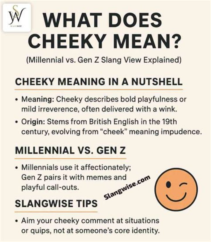 What does cheeky mean in British slang?