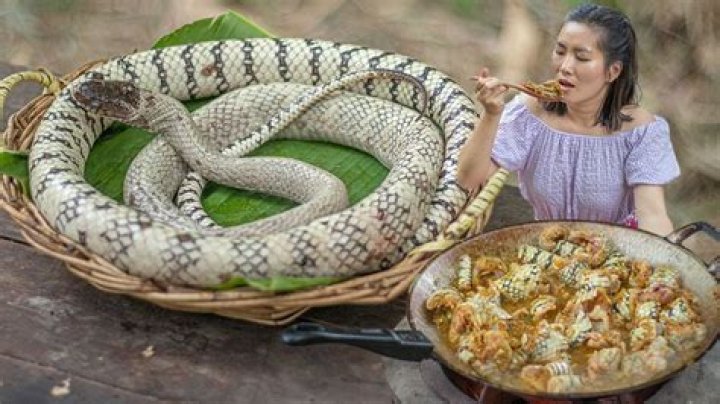 What does cooked snake taste like?