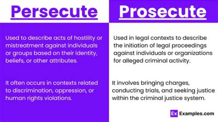 What does it mean to persecute someone?