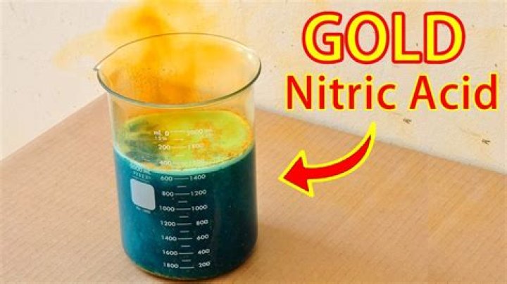 What happens when you put nitric acid on gold?