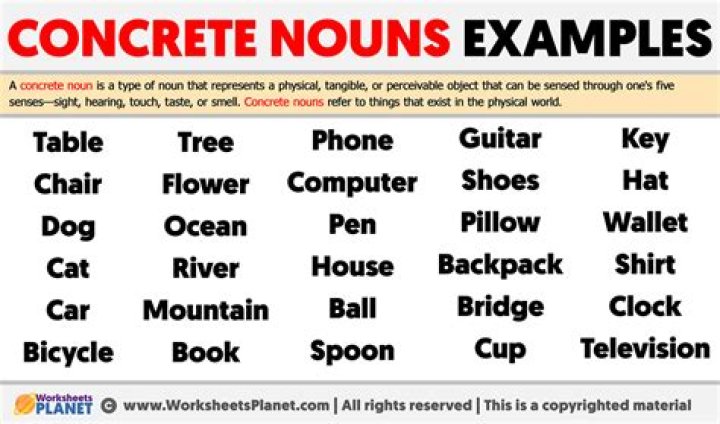 What is concrete noun?
