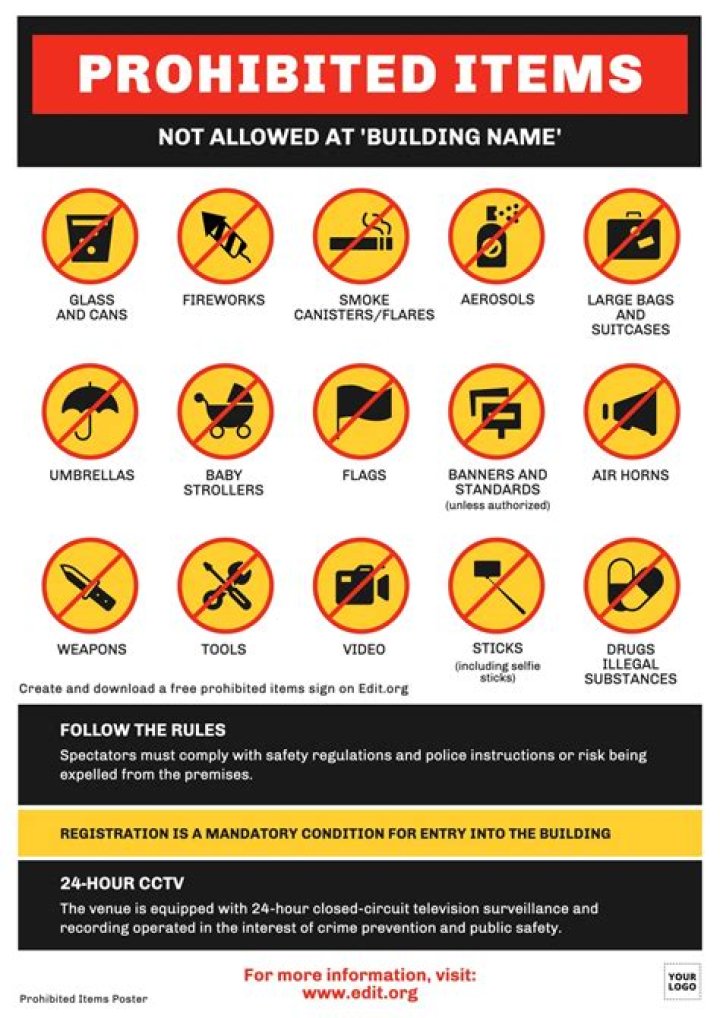 What is not allowed in the US embassy?