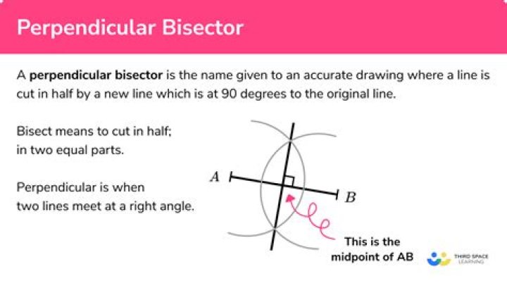 What is true about a perpendicular bisector?