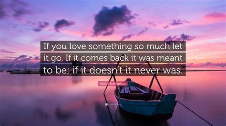 What you love let go if it comes back?